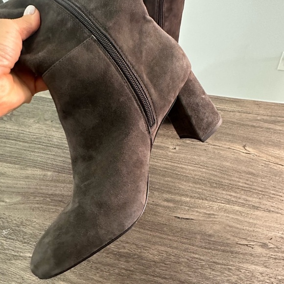 Ann Taylor Brown Over the Knee Boots with Suede Finish - Picture 3 of 12